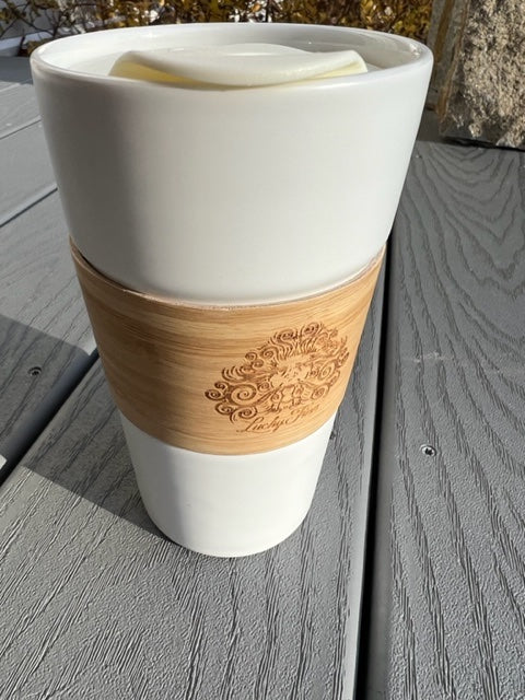 NEW 16oz Ceramic and Bamboo Tumbler