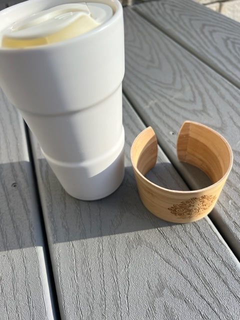 NEW 16oz Ceramic and Bamboo Tumbler