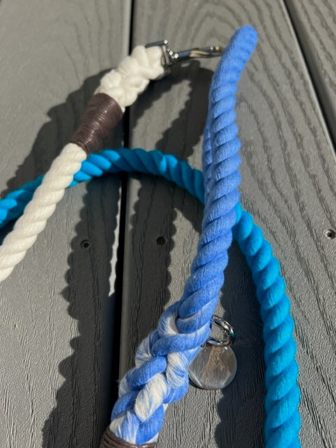 The Ultimate Nautical Leash with Nickel Clasp (They are back)