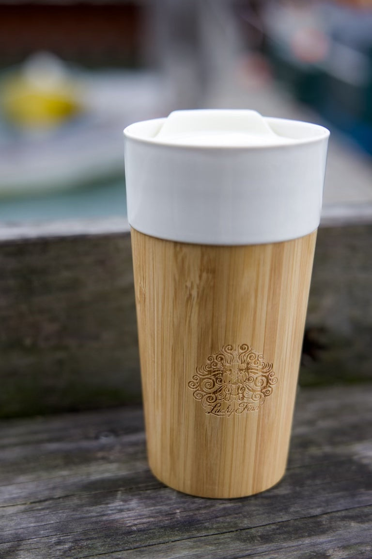 NEW 16oz Ceramic and Full Bamboo Tumbler