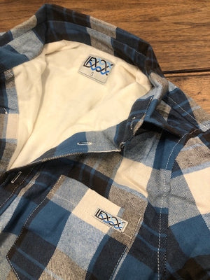 Micro Fleece-Lined Flannel Blue Check