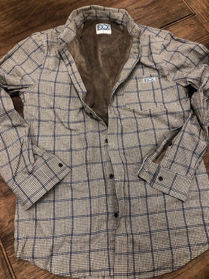 Micro Fleece Lined Flannel - Sand Check