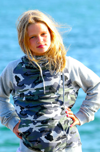 Youth Funnel neck Camo Hoody