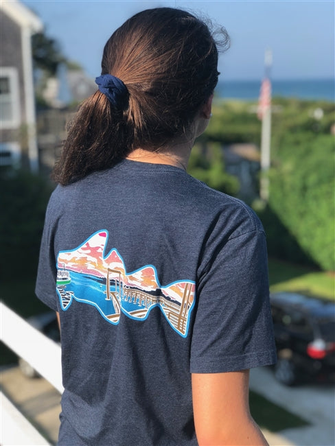 Harbor View Cod Silhouette Landscape Short Sleeve